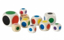 Coloured dot dice